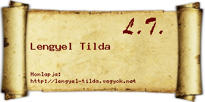 Lengyel Tilda névjegykártya